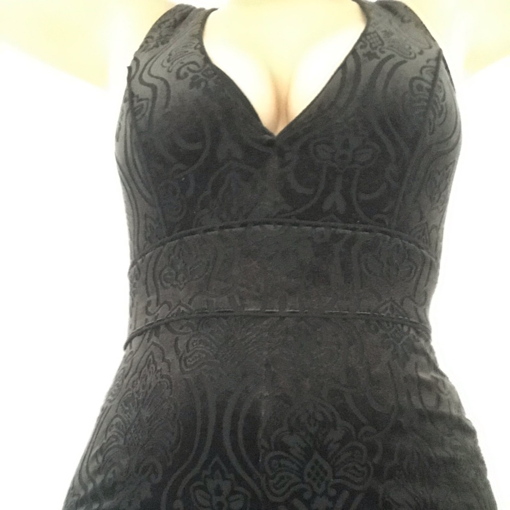 A black velvet Forever 21 paisley design flare pantsuit